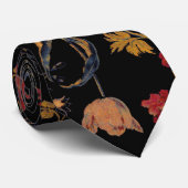 中世の花（黒いタイ） ネクタイ (ロール)