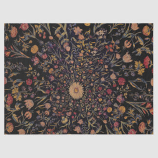 中世の花 – 黒 薄葉紙