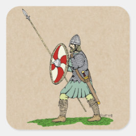中世の英語/サクソンの戦士 スクエアシール