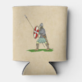中世の英語/サクソンの戦士 缶クーラー (正面)