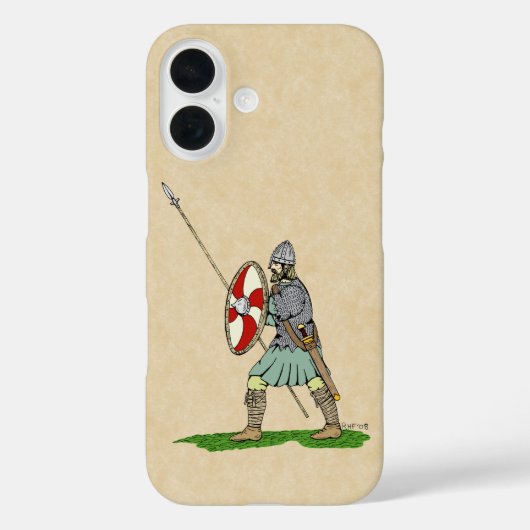 中世の英語/サクソン戦士ケースメイトiPhone Ca Case-Mate iPhoneケース (裏面)