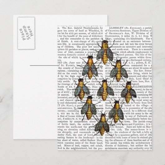 中世の蜂2 ポストカード (正面/裏面)