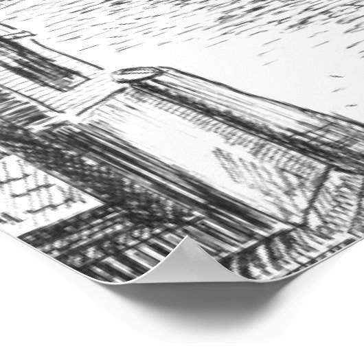 中世の街並み ポスター (角)