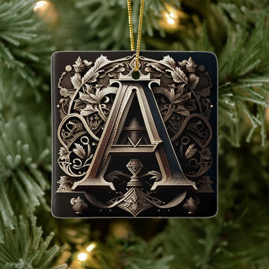 中世の装飾フローラA セラミックオーナメント (ツリー)