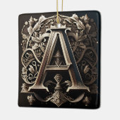 中世の装飾フローラA セラミックオーナメント (左)