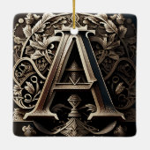 中世の装飾フローラA セラミックオーナメント (裏面)