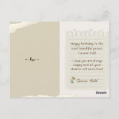 中世の誕生日カード ポストカード (裏面)