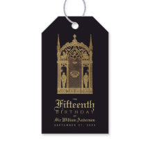 中世の誕生日 ブラック ゴールド ナイト エレガント ゴシック