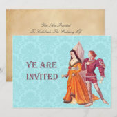 中世の貴族と淑女 招待状 (正面/裏面)