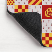 中世の赤い黄色の魔法の紋章 マウスパッド (コーナー)