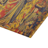 中世の赤イタリアン色の黄色のシノワズリー カッティングボード (角)