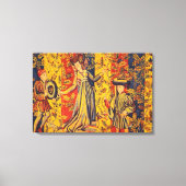 中世の赤イタリアン色の黄色のシノワズリー キャンバスプリント (正面)