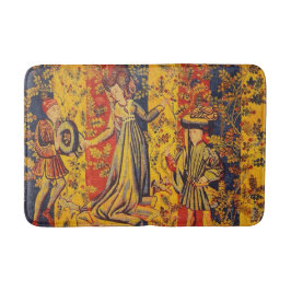 中世の赤イタリアン色の黄色のシノワズリー バスマット