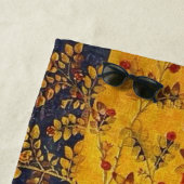 中世の赤イタリアン色の黄色のシノワズリー ビーチタオル (インサイチュ)