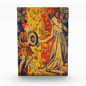 中世の赤イタリアン色の黄色のシノワズリー フォトブロック (正面)