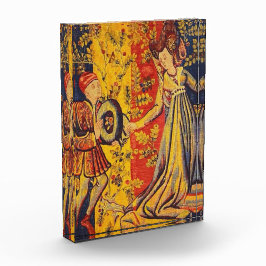 中世の赤イタリアン色の黄色のシノワズリー フォトブロック