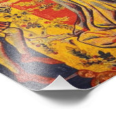 中世の赤イタリアン色の黄色のシノワズリー フォトプリント            (角)