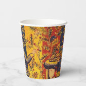 中世の赤イタリアン色の黄色のシノワズリー 紙コップ (裏面)