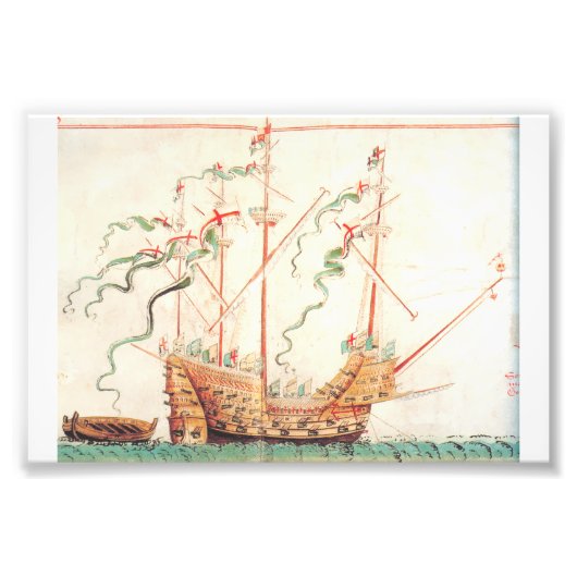 中世の軍艦 フォトプリント (正面)