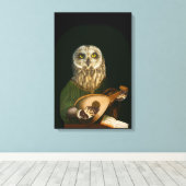 中世の遊フクロウル・ザ・ルート – 擬人化アート キャンバスプリント (インサイチュ (ウッドフロア))