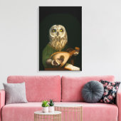 中世の遊フクロウル・ザ・ルート – 擬人化アート キャンバスプリント (インサイチュ (リビング))