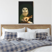 中世の遊フクロウル・ザ・ルート – 擬人化アート キャンバスプリント (インサイチュ (寝室))