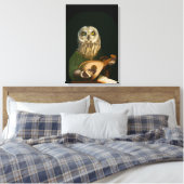 中世の遊フクロウル・ザ・ルート – 擬人化アート キャンバスプリント (インサイチュ (寝室))