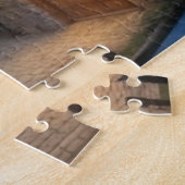 中世の都市の上の満月 ジグソーパズル (側面)