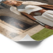 中世の野蛮な女王少女 フォトプリント            (角)