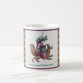 中世の金カジュアル曜日コーヒーマグ コーヒーマグカップ
