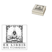 中世の錬金術師蔵書票スタンプ ラバースタンプ (押印)