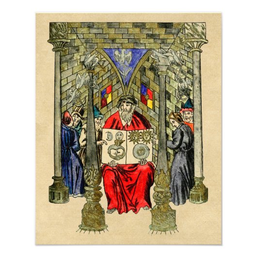 中世の錬金術書 フォトプリント (正面)