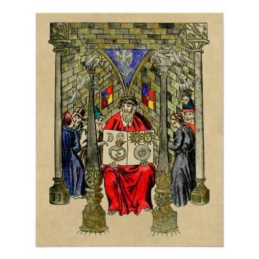 中世の錬金術書 ポスター (正面)