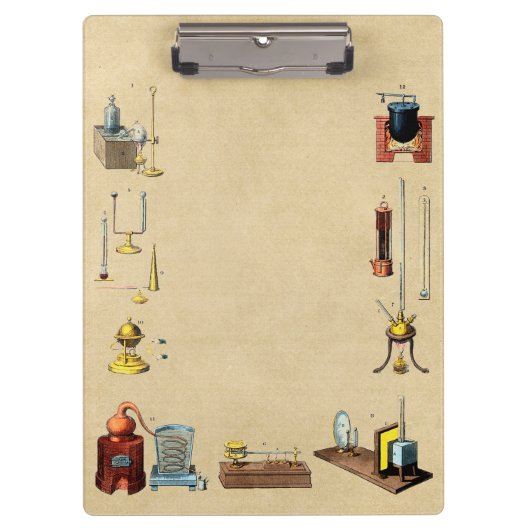 中世の錬金術研究室科学用具 クリップボード (正面)