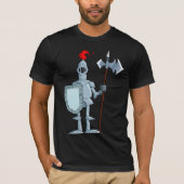 中世の鎧騎士キャラクター Tシャツ (正面)