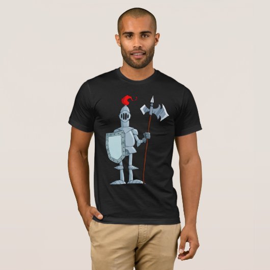 中世の鎧騎士キャラクター Tシャツ (正面フル)