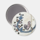 中世の雄鶏の犬マグネット マグネット (正面/裏面)