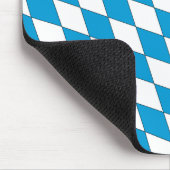 中世の青い白いババリア·ロゼンゲス·パターン マウスパッド (コーナー)