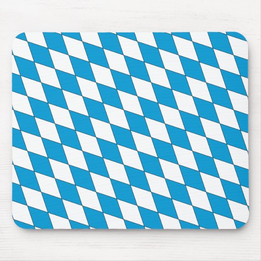 中世の青い白いババリア·ロゼンゲス·パターン マウスパッド (正面)