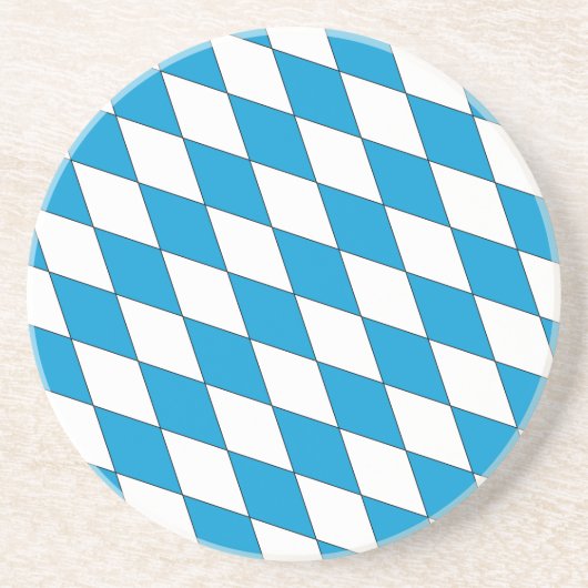 中世の青い白のバイエルダイヤモンドの形状パターン コースター (正面)