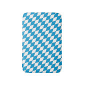 中世の青い白のバイエルダイヤモンドの形状パターン バスマット (正面縦)