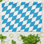 中世の青い白のバイエルダイヤモンド形 キッチンタオル (折り畳み)