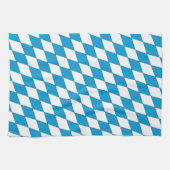 中世の青い白のバイエルダイヤモンド形 キッチンタオル (横)