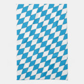 中世の青い白のバイエルダイヤモンド形 キッチンタオル (縦)