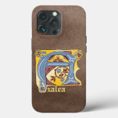 中世の青と赤のツタのライトレターA Case-Mate iPhoneケース (裏面)