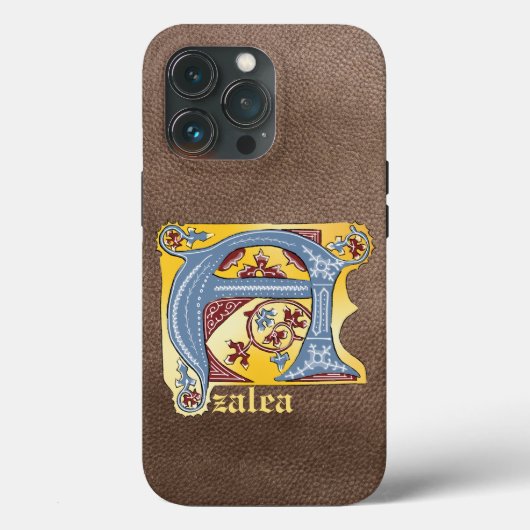 中世の青と赤のツタのライトレターA Case-Mate iPhoneケース (裏面)