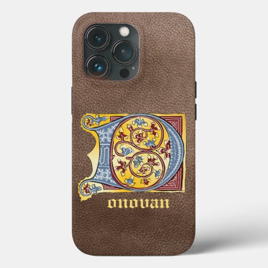 中世の青と赤のツタのライトレターD Case-Mate iPhoneケース (裏面)