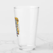 中世の青と赤のツタのライトレターJ タンブラーグラス (左)