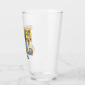 中世の青と赤のツタのライトレターK タンブラーグラス (左)