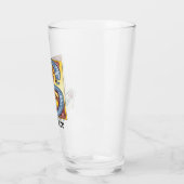 中世の青と赤のツタのライトレターS タンブラーグラス (左)